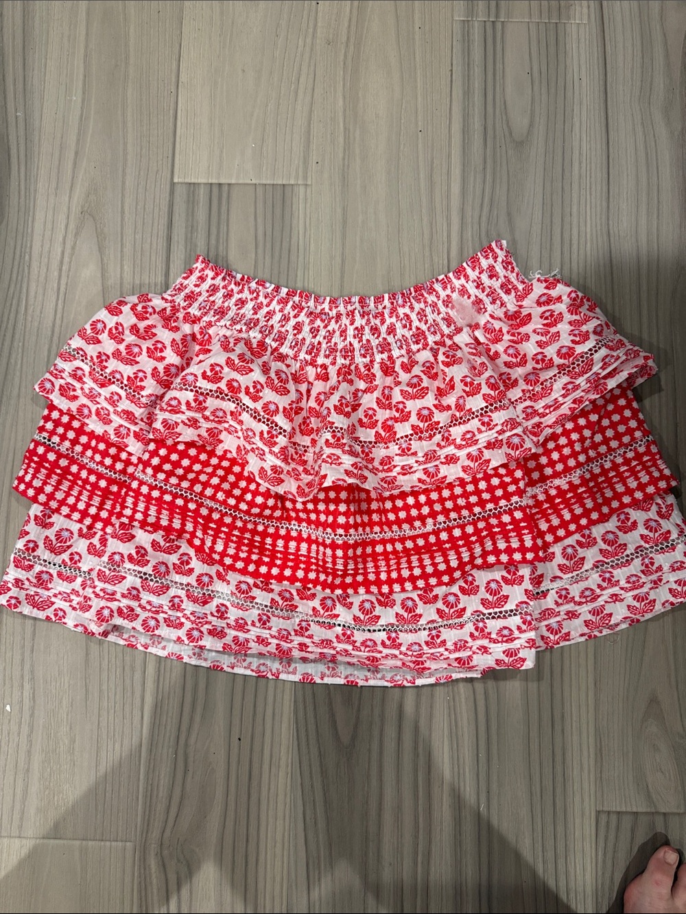 Roller Rabbit Red and White Ruffle Skirt - Picture 3 of 3